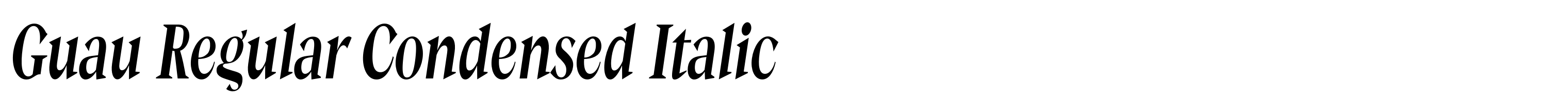 Guau Regular Condensed Italic